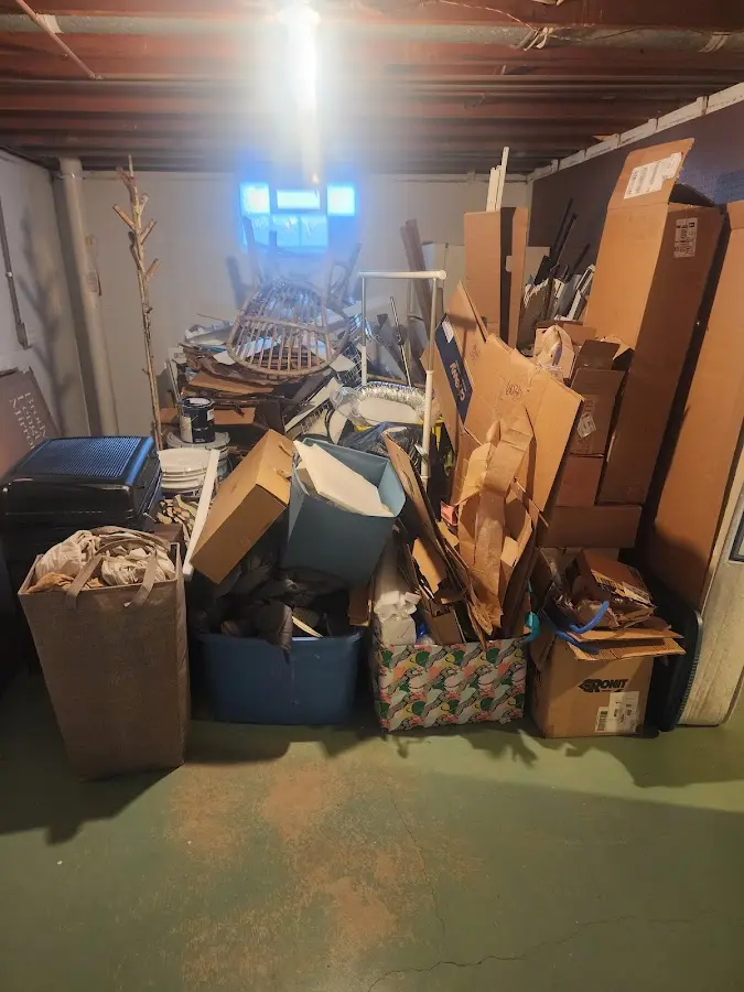 Roll-off dumpster container at job site for 20 Yard Dumpster Rental in Bridgeview